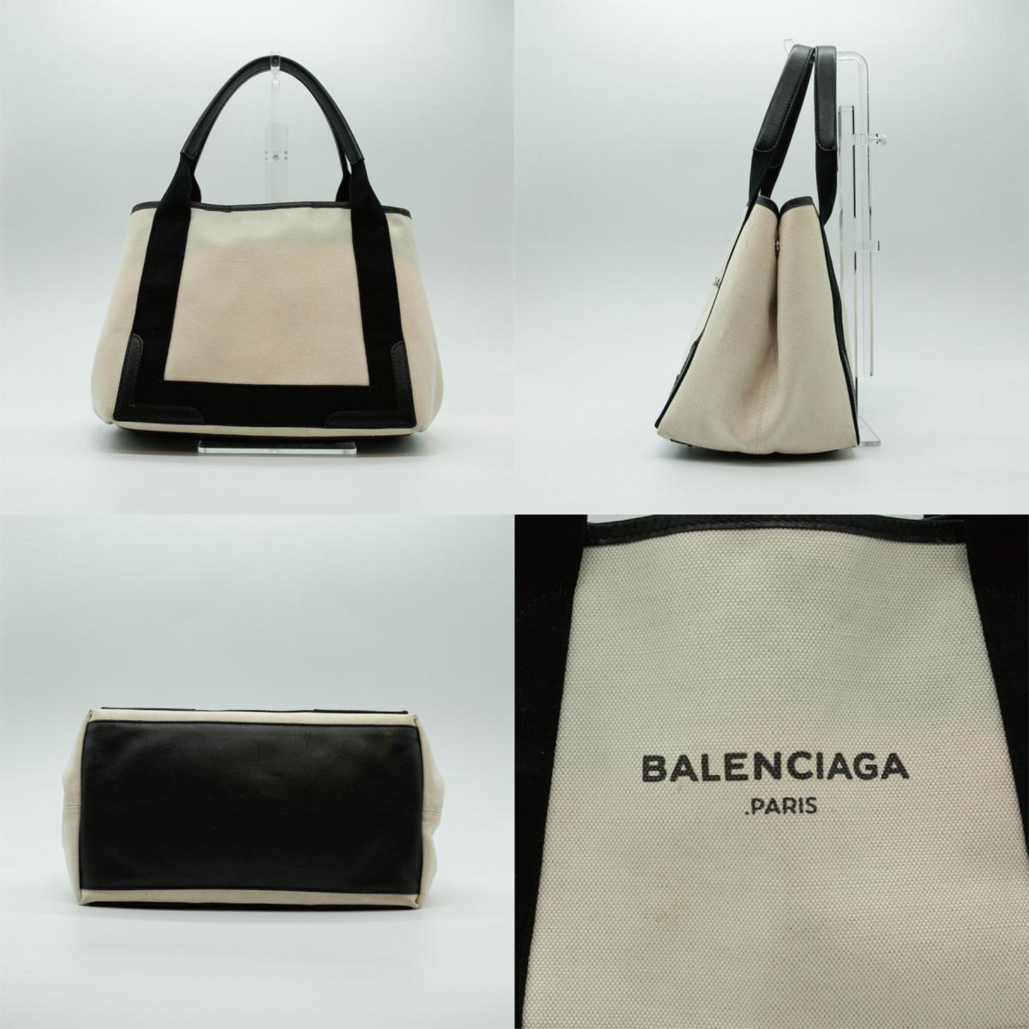 BALENCIAGA Handbag Cabas Beige Silver Women's PD423