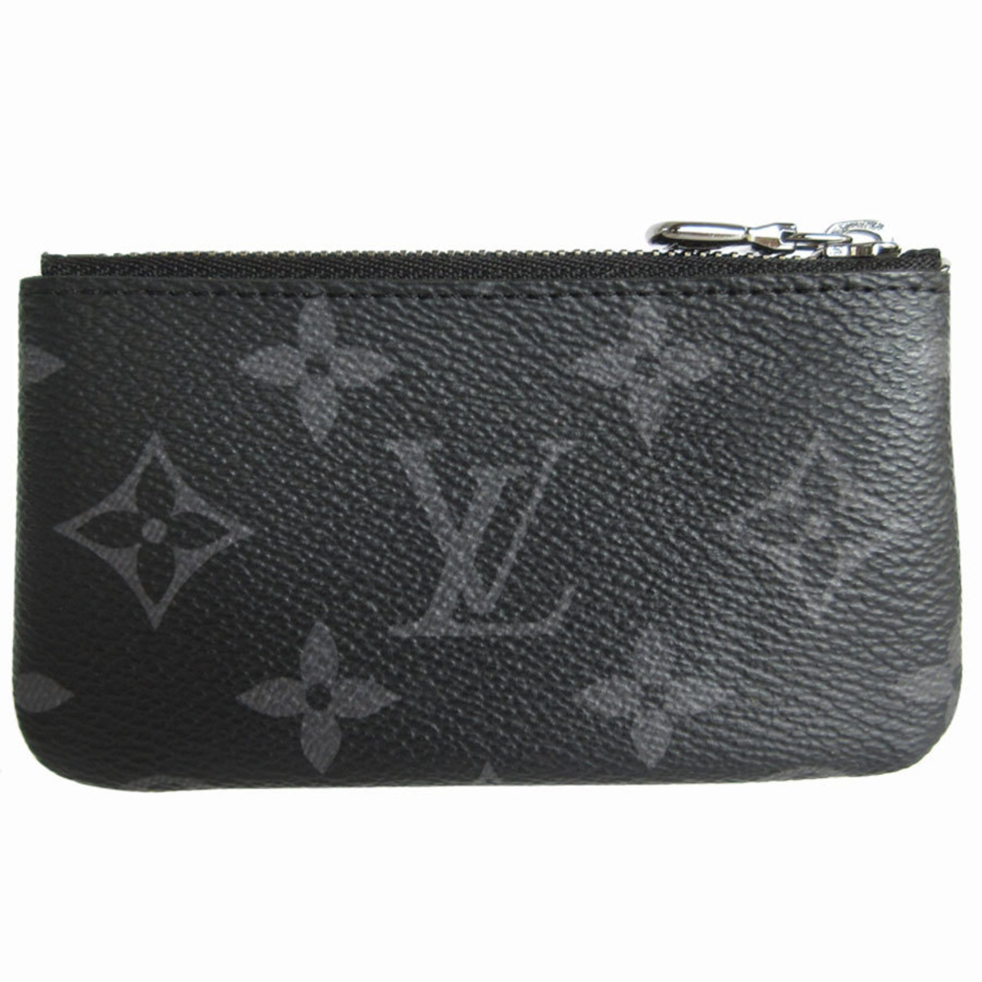 Louis Vuitton LOUIS VUITTON Key Case Monogram Eclipse Pochette Cle Coated Canvas Black Grey Men's s0076j