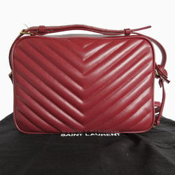 Saint Laurent shoulder bag Lou leather dark red gold women's s0175f