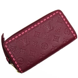 Louis Vuitton LOUIS VUITTON Round Long Wallet Monogram Empreinte Zippy Bordeaux Gold Women's w0757j