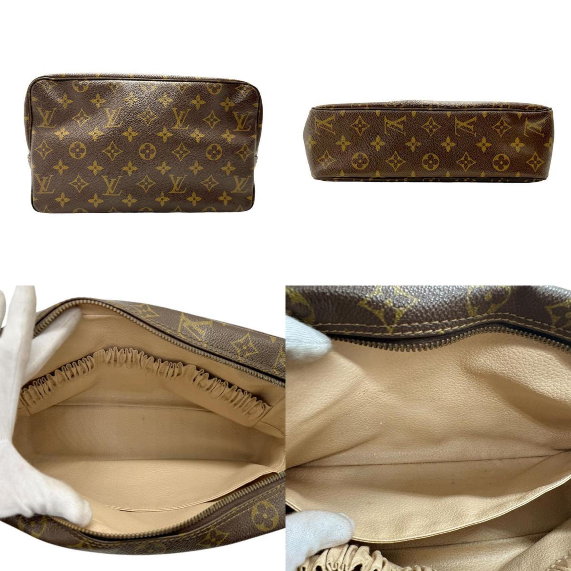 Louis Vuitton LOUIS VUITTON Clutch Bag Monogram True Toilette 28 Canvas Brown Men's Women's M47522 z2341