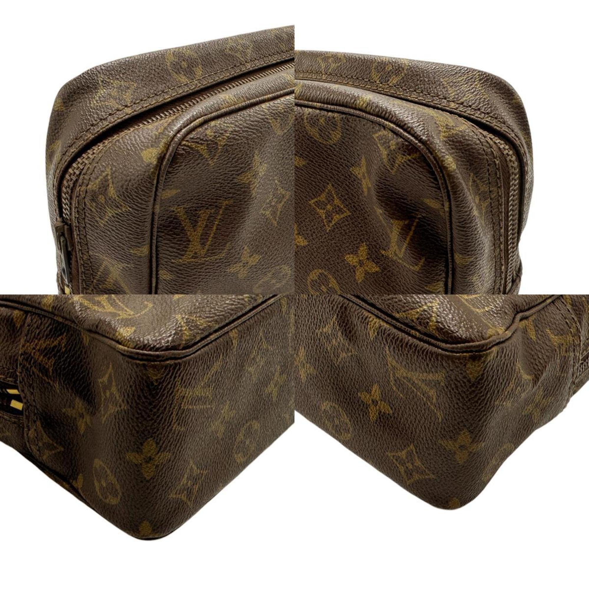 Louis Vuitton LOUIS VUITTON Clutch Bag Monogram True Toilette 28 Canvas Brown Men's Women's M47522 z2341