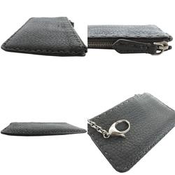 FENDI Wallet/Coin Case Selleria Leather Grey Silver Women's s0277a