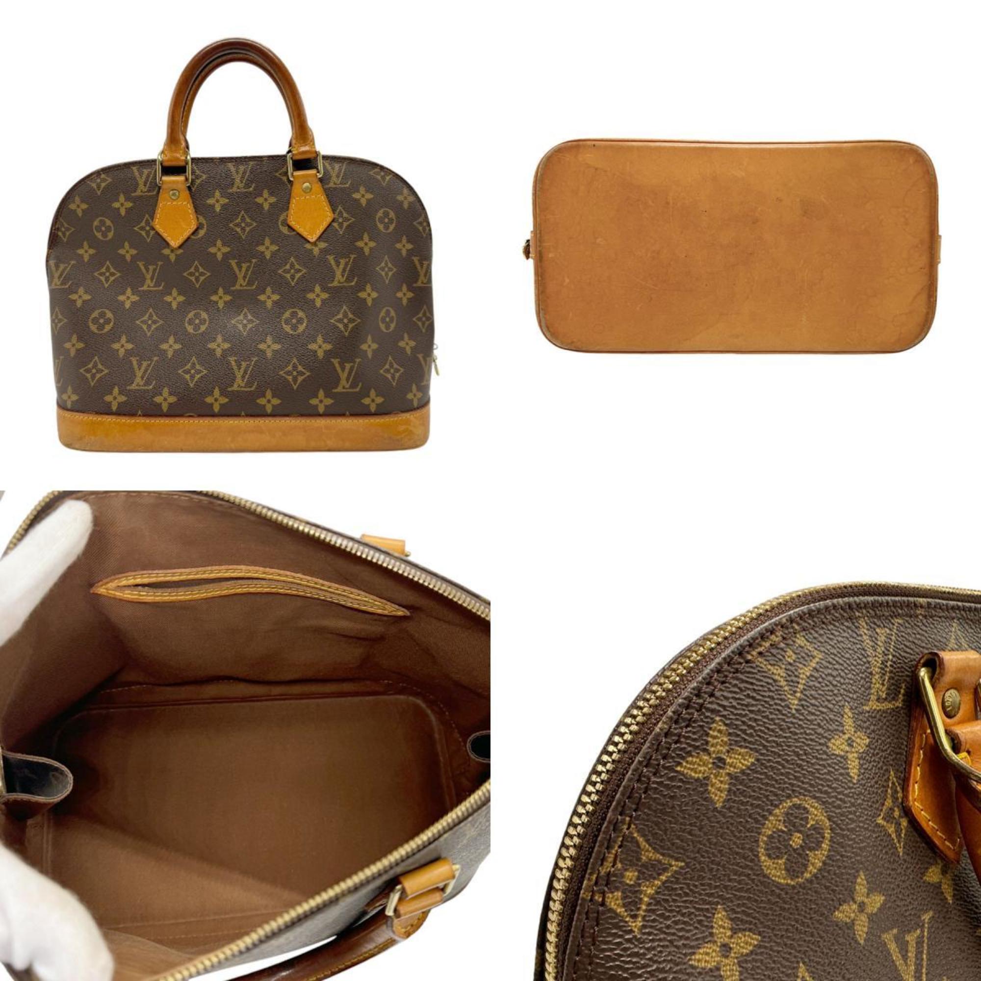 Louis Vuitton LOUIS VUITTON Handbag Monogram Alma Canvas Brown Gold Women's M51130 z2325