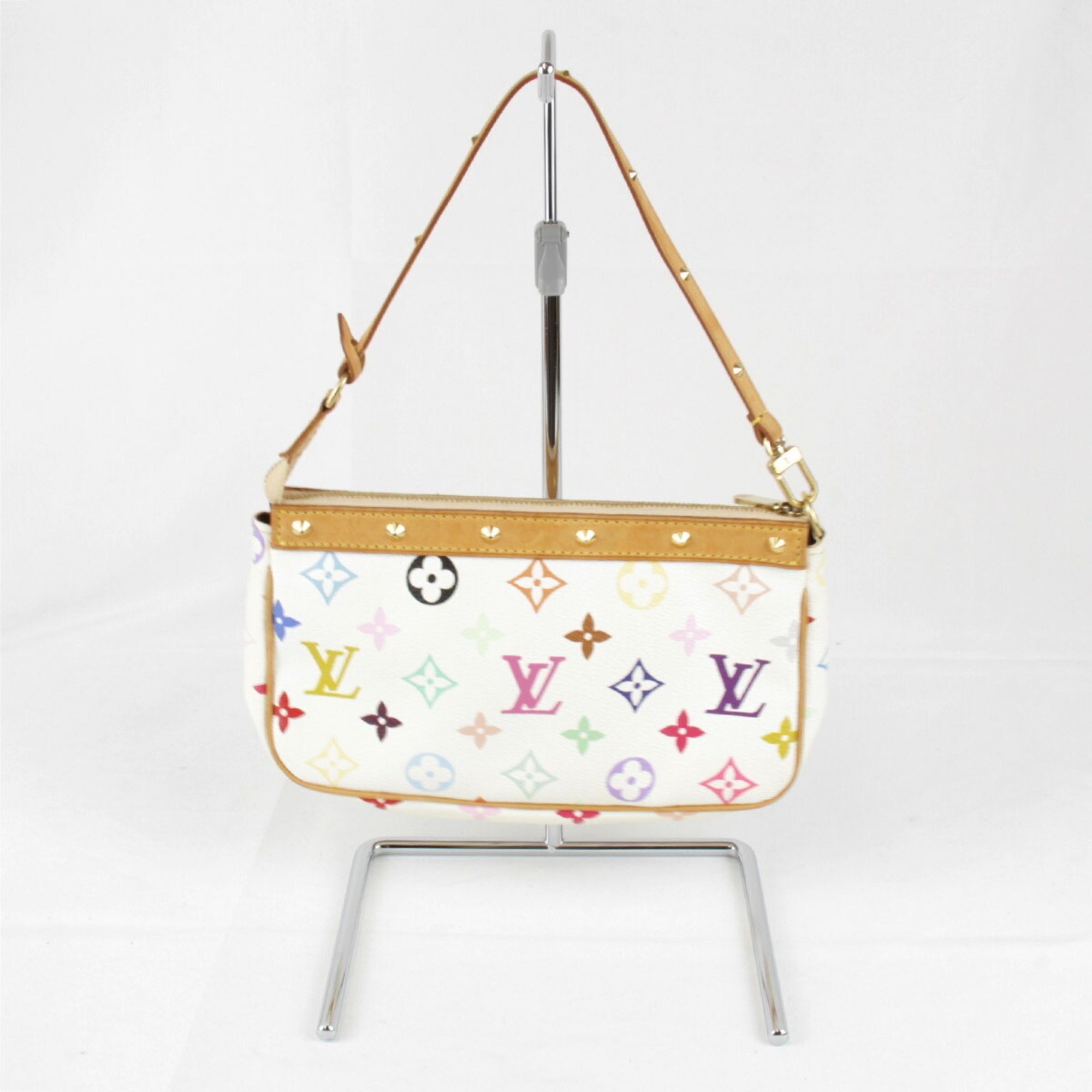 LOUIS VUITTON Louis Vuitton Pochette Accessoires M92649 Pouch Monogram Multicolor Blanc Women's