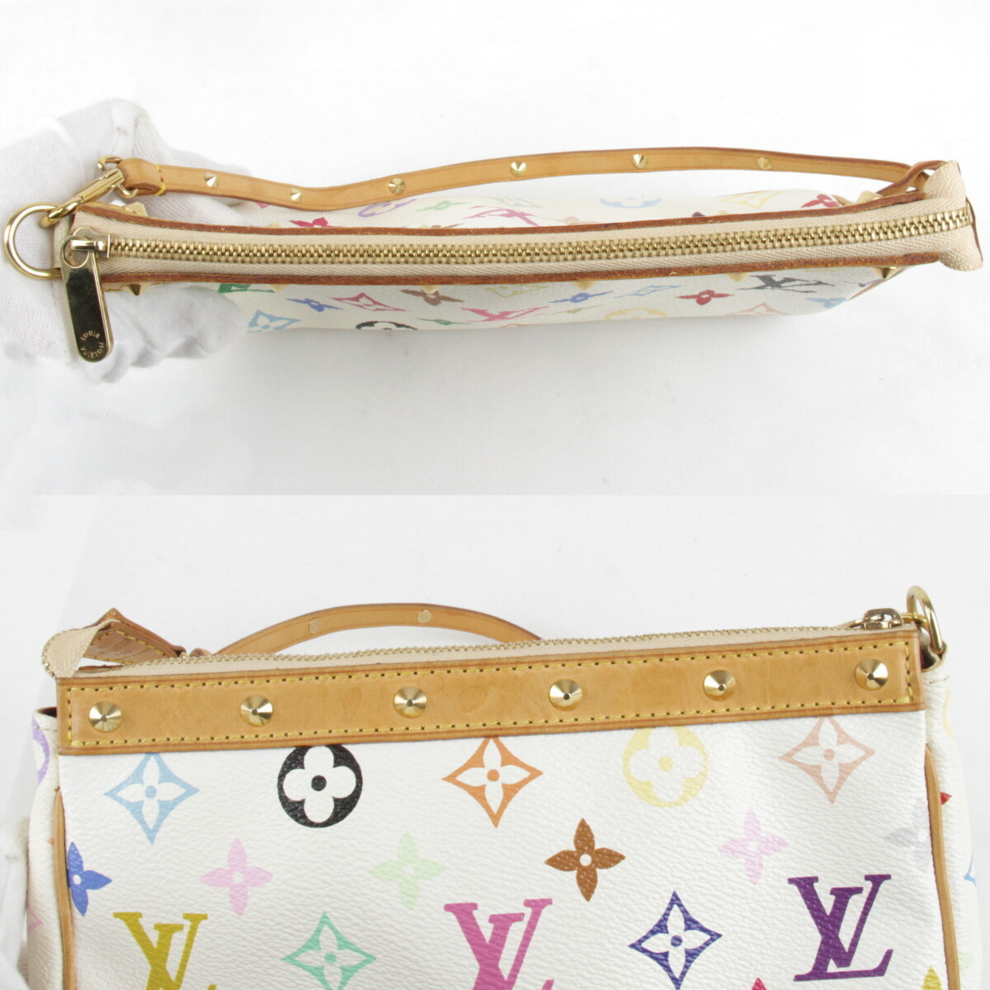 LOUIS VUITTON Louis Vuitton Pochette Accessoires M92649 Pouch Monogram Multicolor Blanc Women's