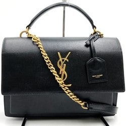 YVES SAINT LAURENT Shoulder Bag Chain Leather Black PLB6347 Women's ITWWXKT580AA