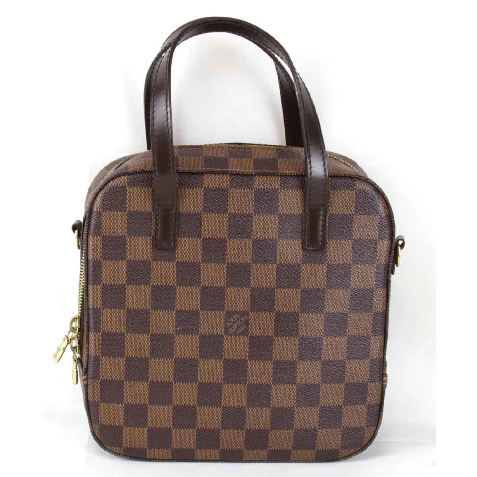 LOUIS VUITTON Louis Vuitton Spontini N48021 Handbag Damier Canvas Brown Women's