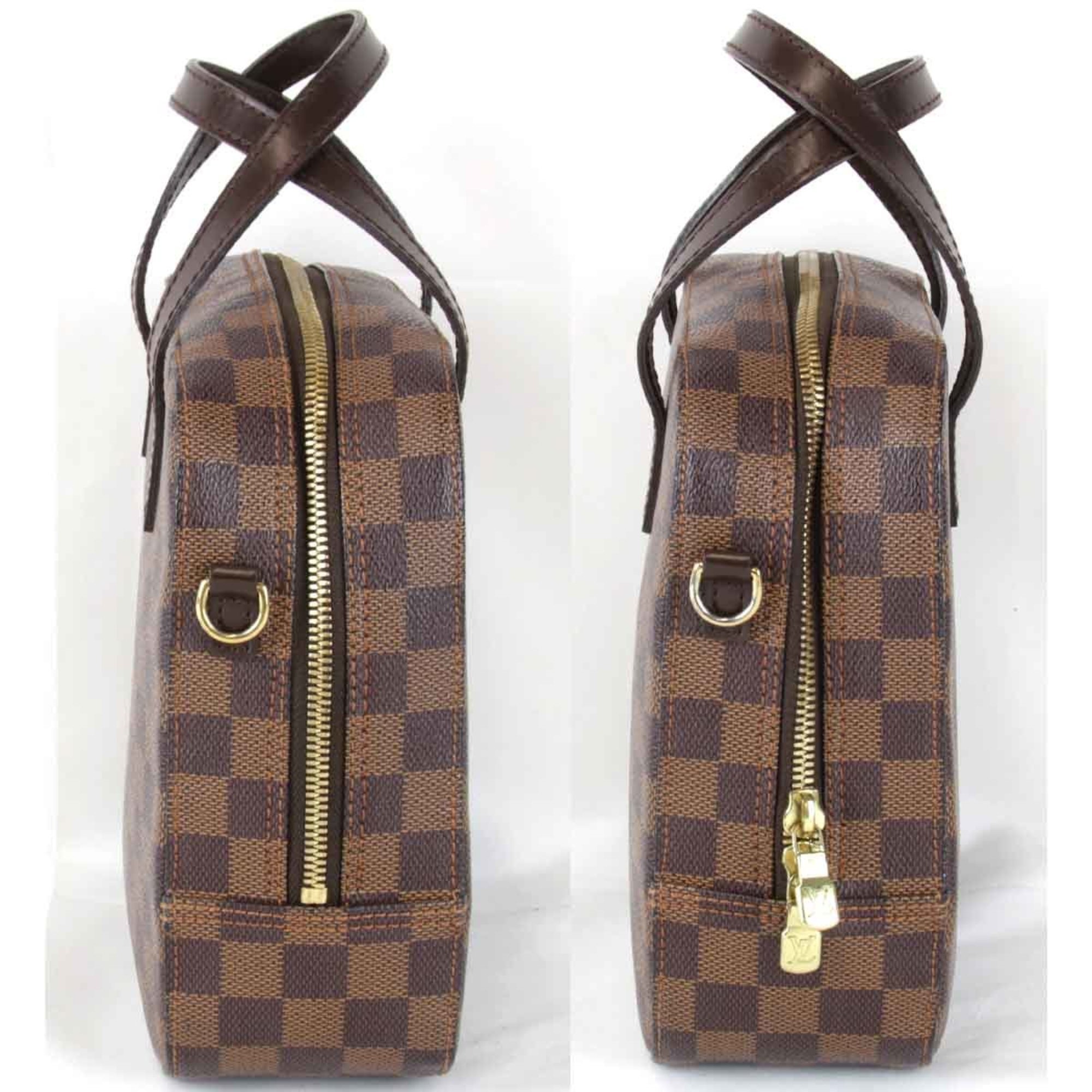 LOUIS VUITTON Louis Vuitton Spontini N48021 Handbag Damier Canvas Brown Women's