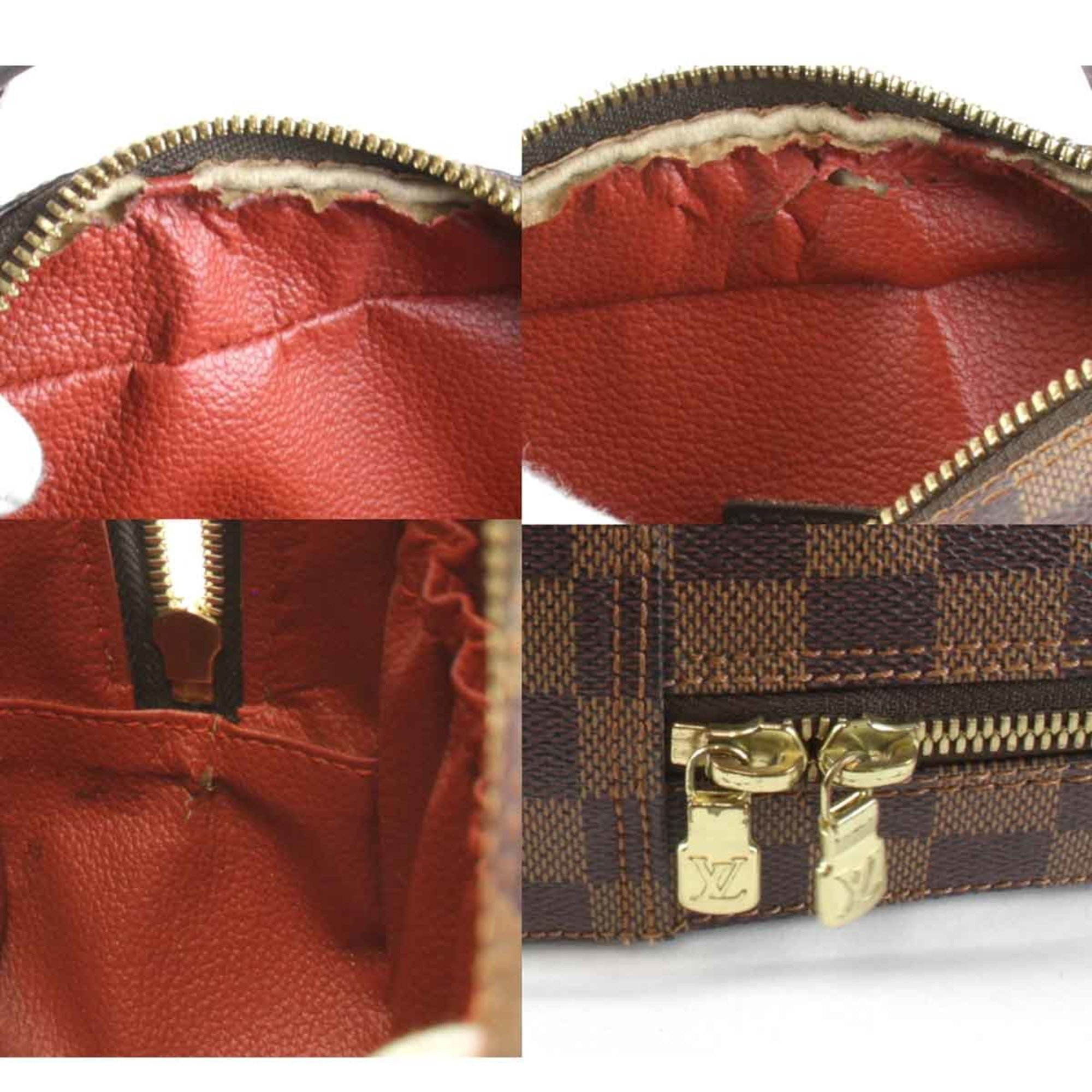 LOUIS VUITTON Louis Vuitton Spontini N48021 Handbag Damier Canvas Brown Women's