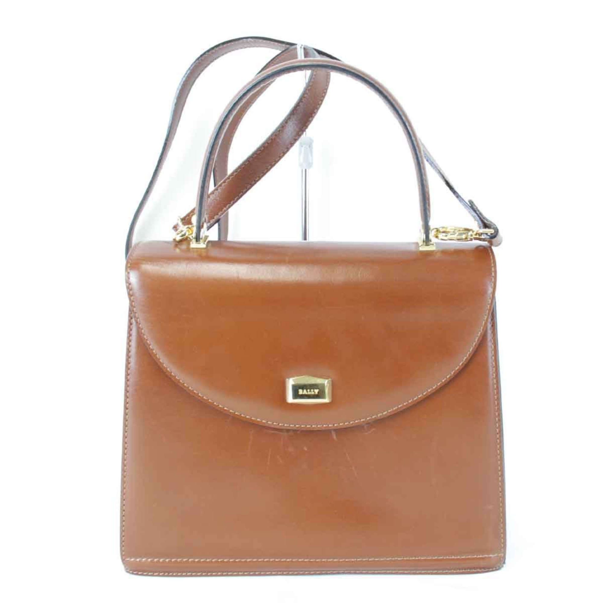 BALLY 2way bag, shoulder leather, brown, ladies