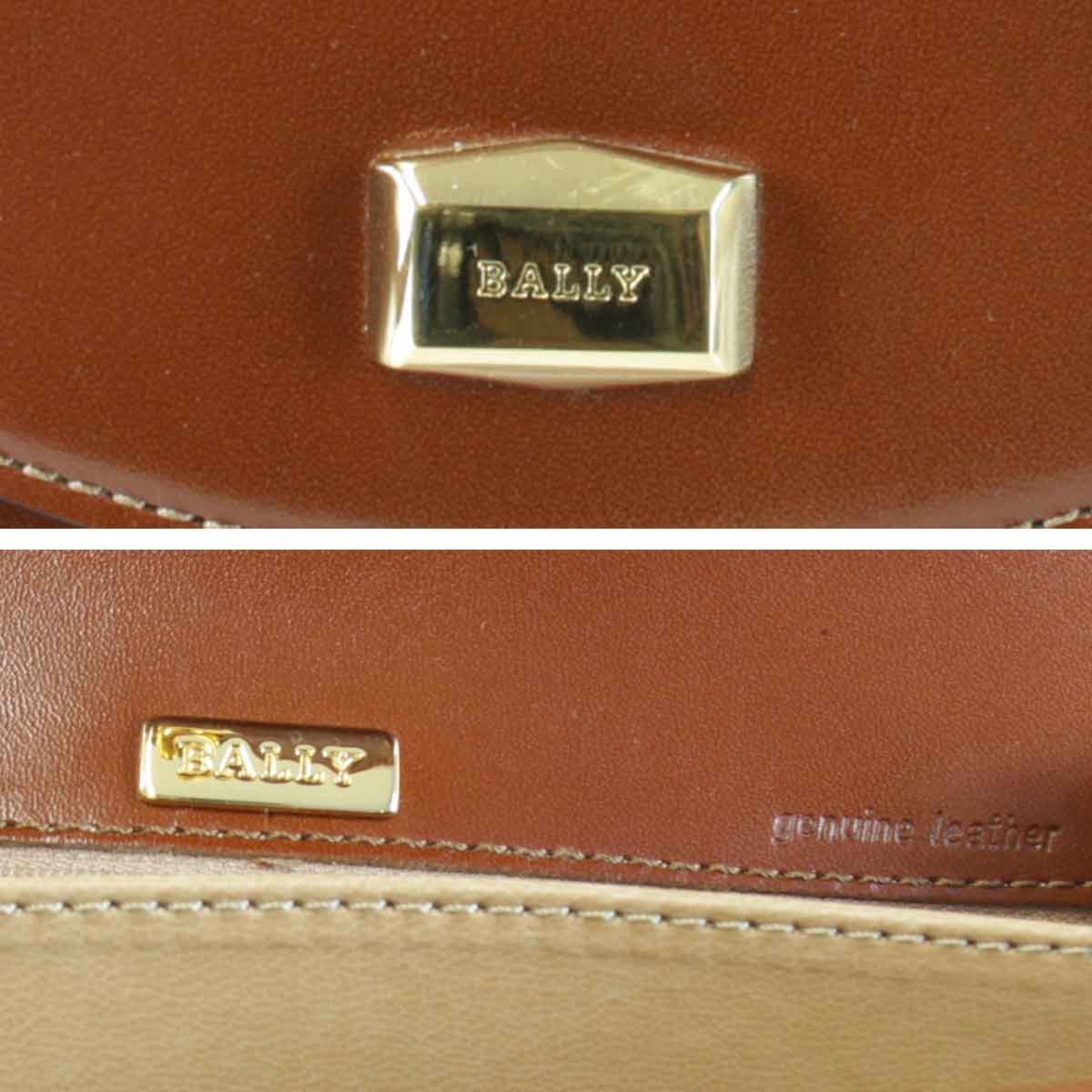 BALLY 2way bag, shoulder leather, brown, ladies