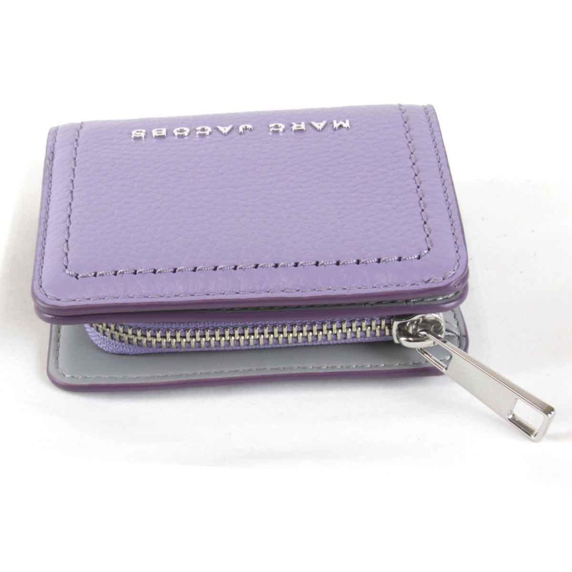 MARC JACOBS Women's Leather Bi-fold Wallet Purple