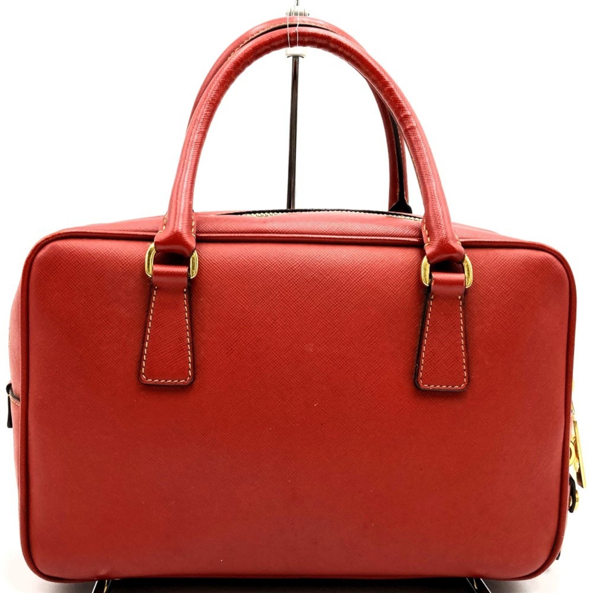 PRADA Prada Handbag Triangle Plate Leather Red BN1113 Guarantee Card Included Women's Fashion IT5YSQ2DKQYA