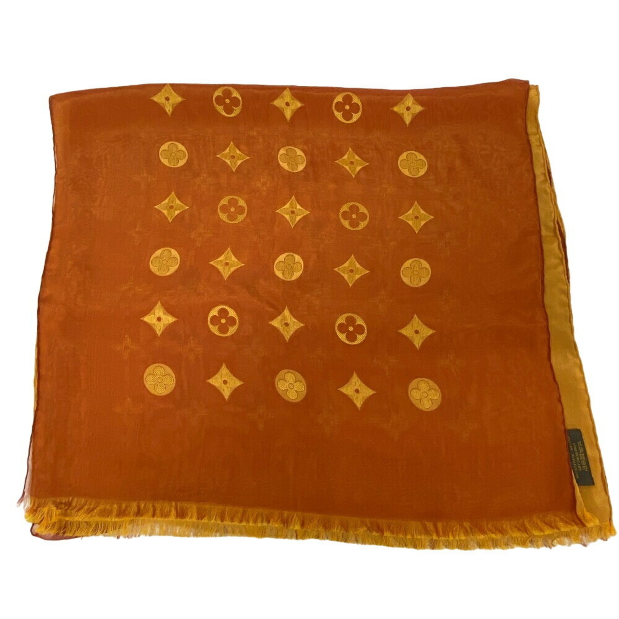 LOUIS VUITTON Louis Vuitton Scarf Orange Women's