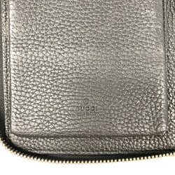 GUCCI 751760 Jumbo GG Round Travel Document Case Long Wallet Black Men's