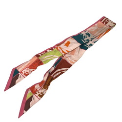 HERMES Twilly Scarf Pink Women's