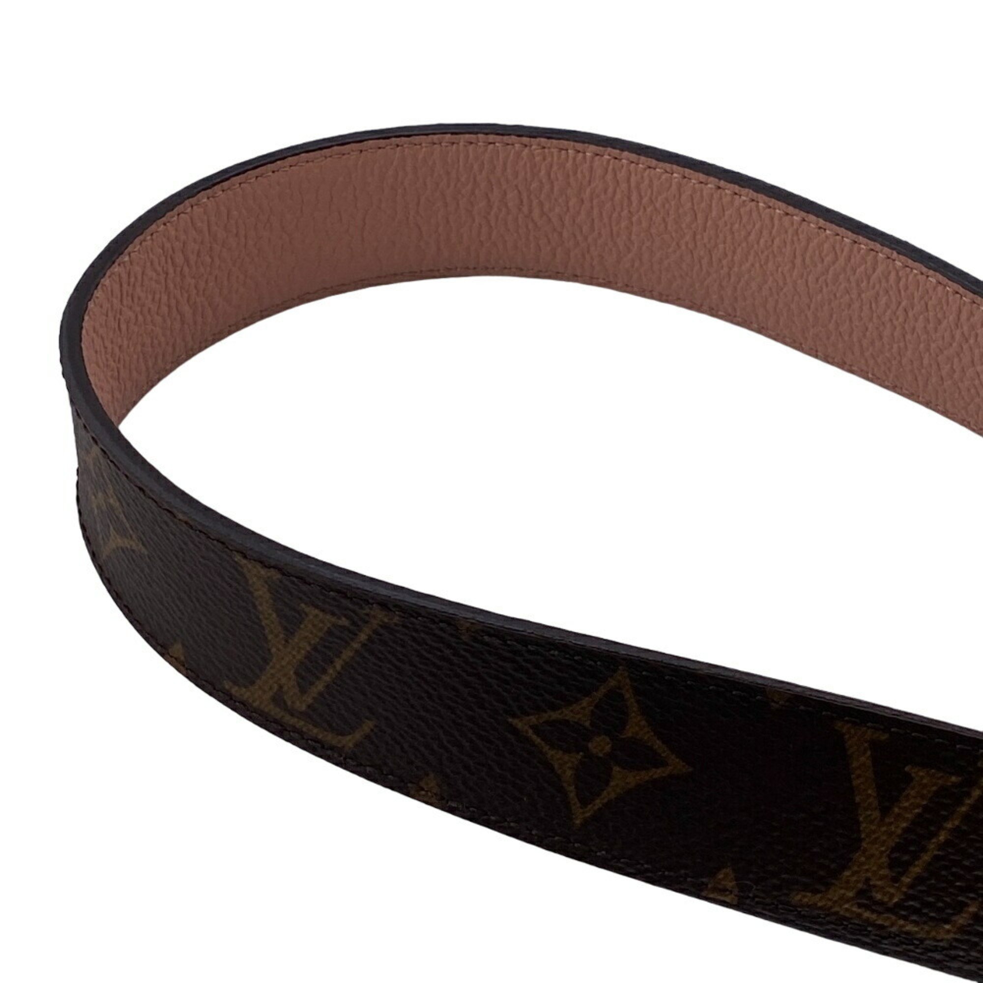 LOUIS VUITTON M0321 Santur LV Initial Monogram Belt Brown Women's