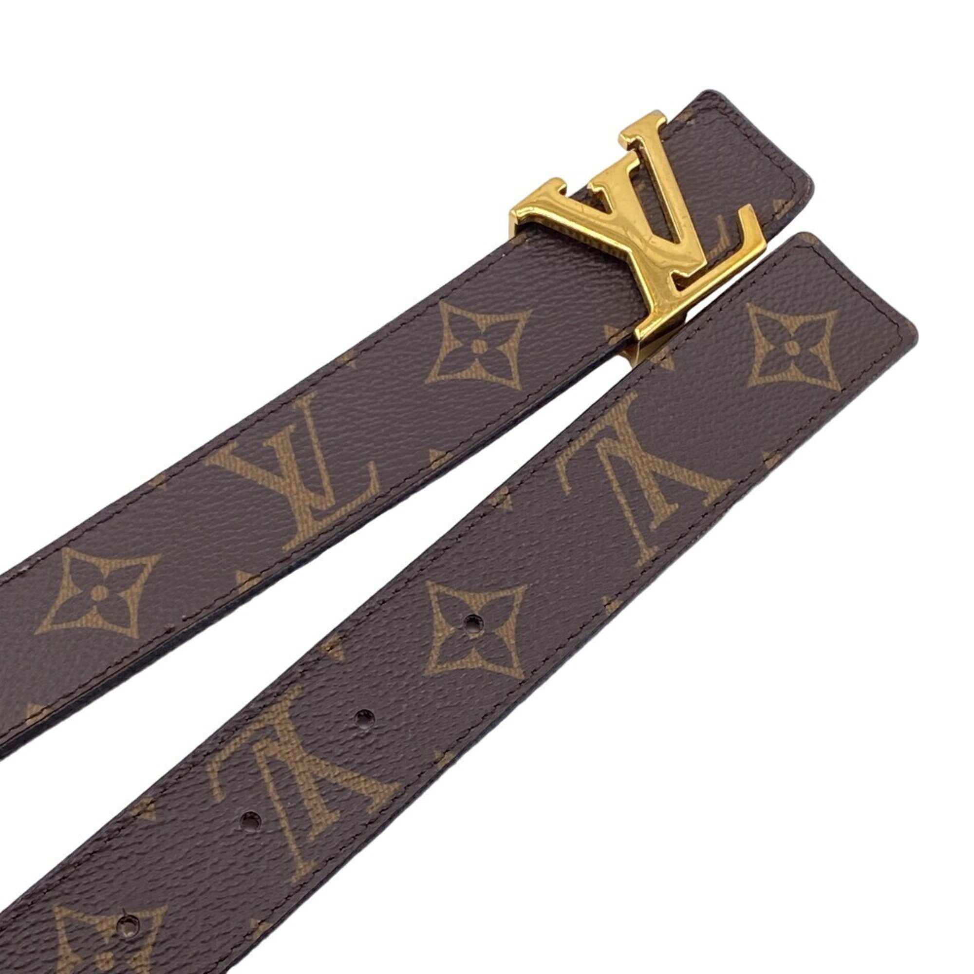 LOUIS VUITTON M0321 Santur LV Initial Monogram Belt Brown Women's