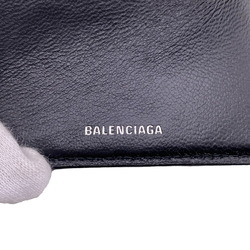 BALENCIAGA 593813 Everyday Tri-fold Wallet Black Women's