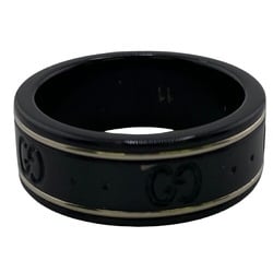 GUCCI GG Icon 925 2.0g Ring, Black, Unisex