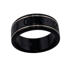 GUCCI GG Icon 925 2.0g Ring, Black, Unisex