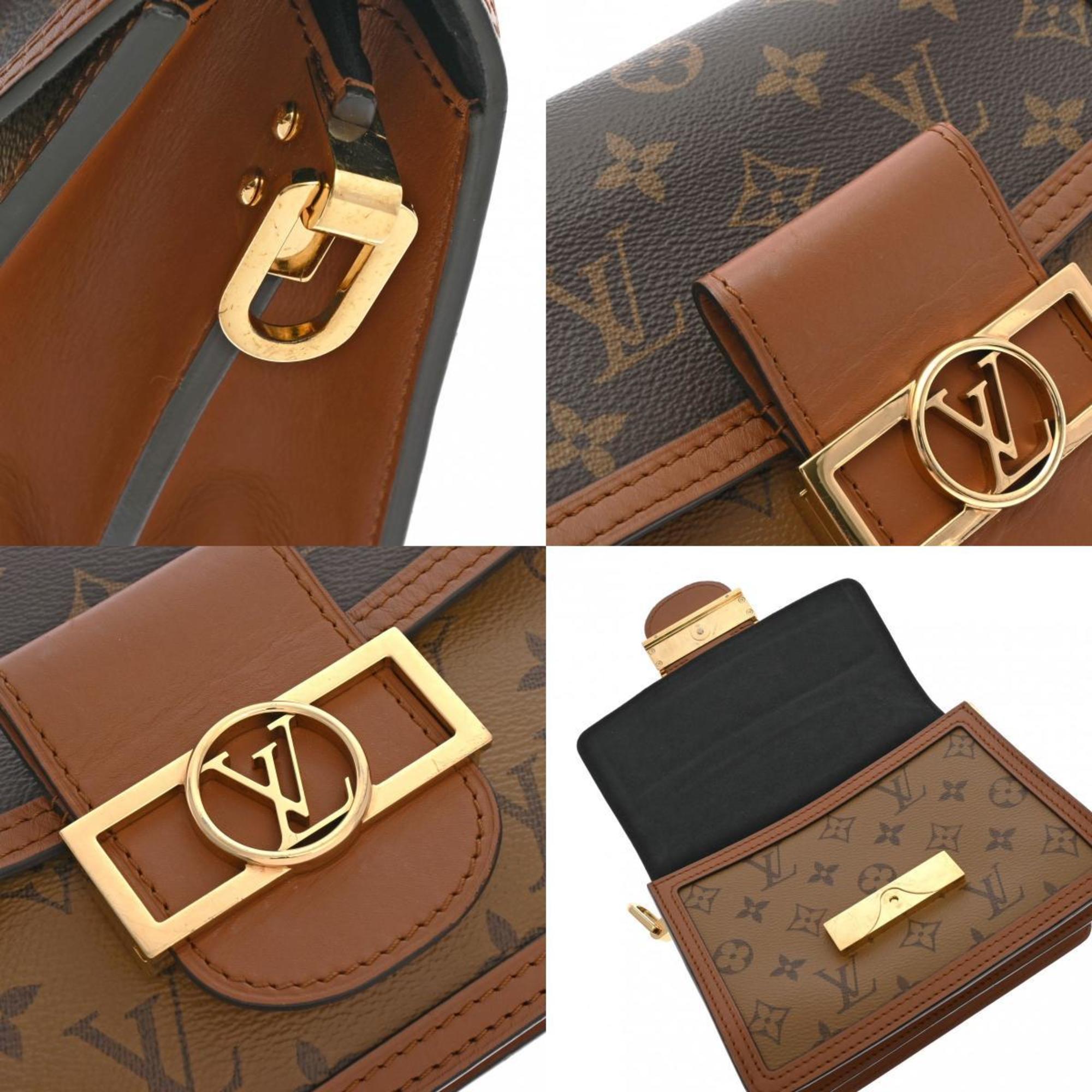 LOUIS VUITTON Louis Vuitton Monogram Reverse Dauphine MINI Brown M44580 Women's Canvas Shoulder Bag