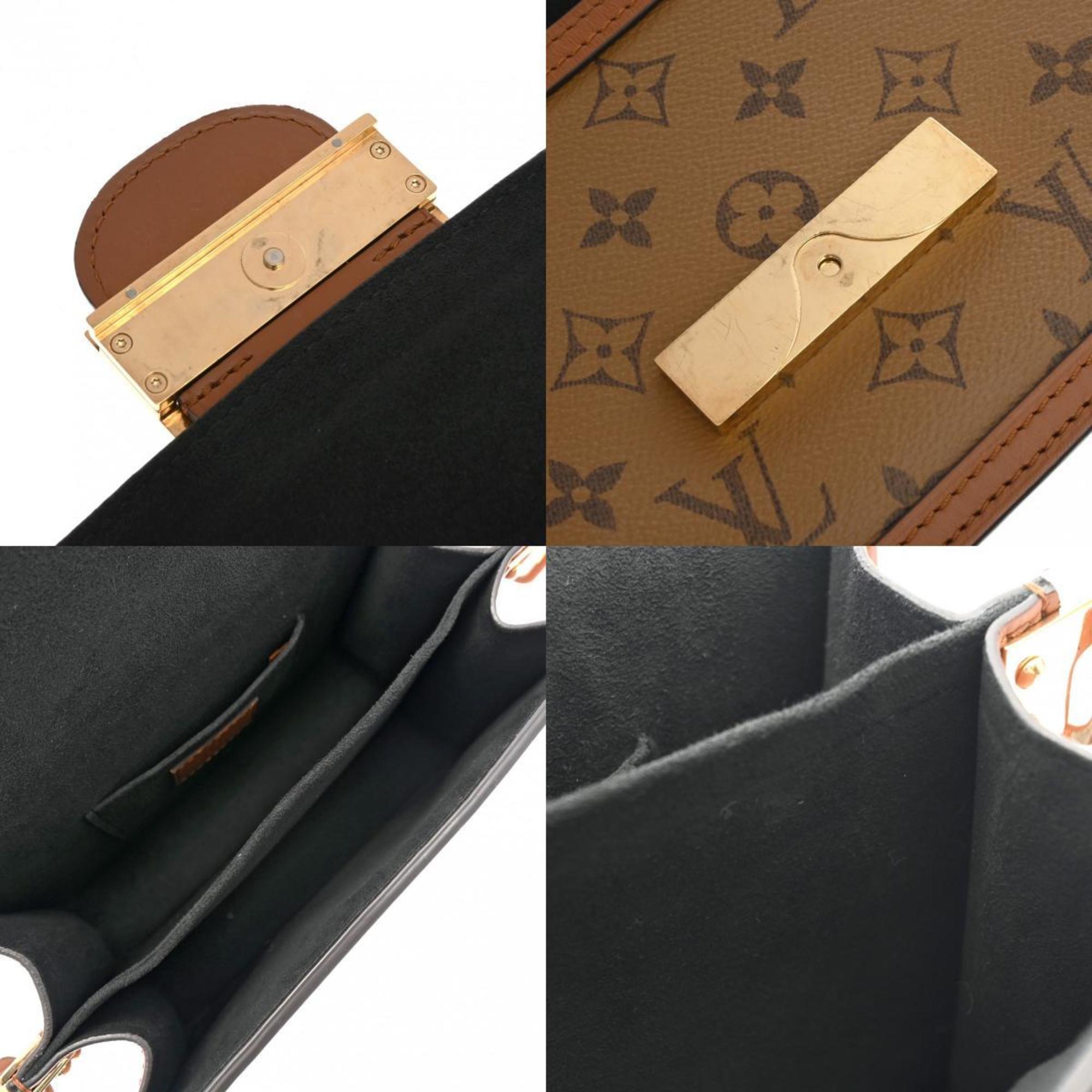 LOUIS VUITTON Louis Vuitton Monogram Reverse Dauphine MINI Brown M44580 Women's Canvas Shoulder Bag