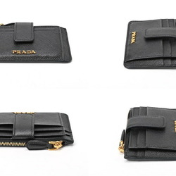 PRADA Coin Card Case Holder 1MC038 Saffiano Leather Nero (Black) S-156398