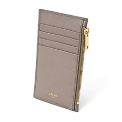 CELINE Zippered Compact Card Holder Essential 10J893BEL.10BL Grained Calfskin Pebble S-156407