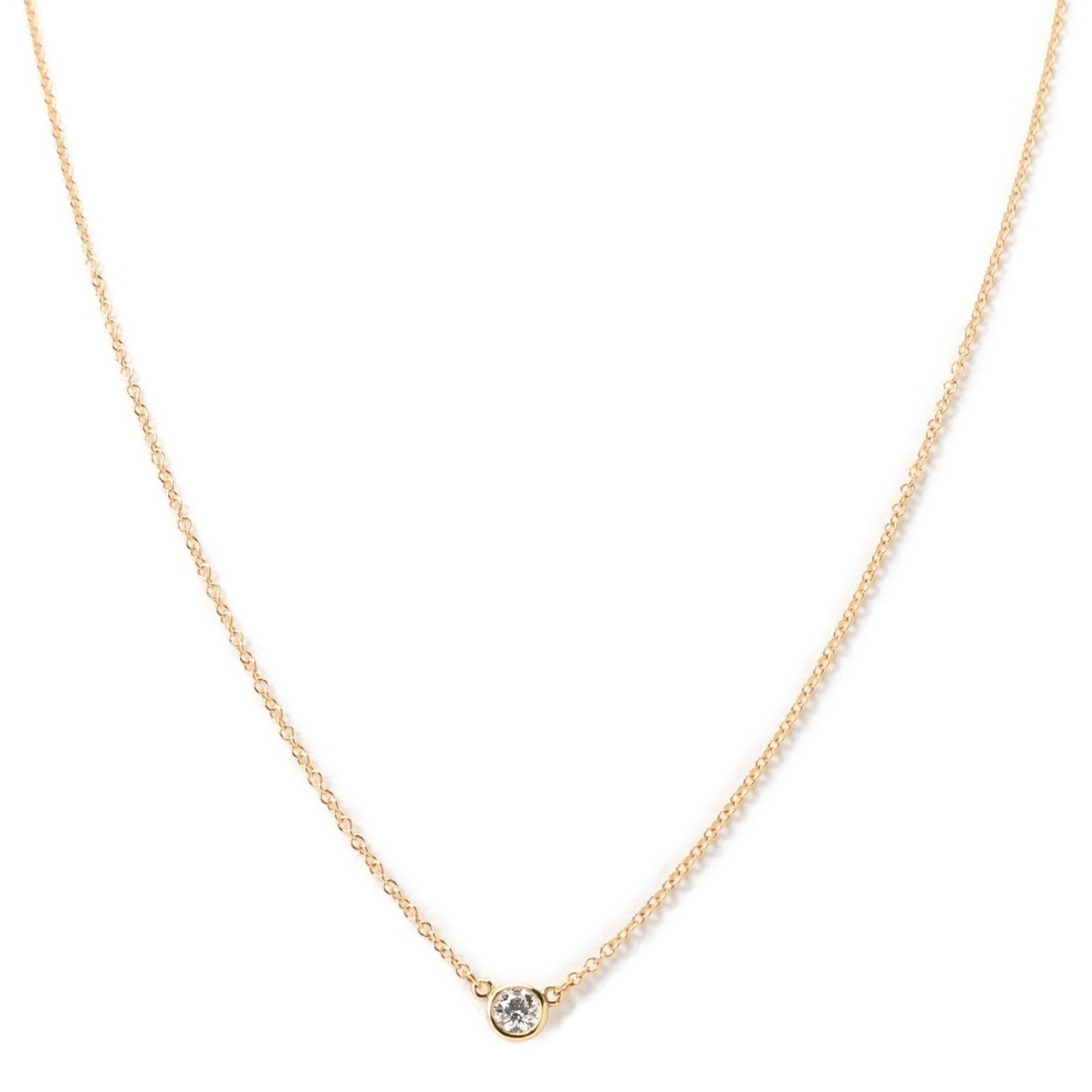 Tiffany TIFFANY by the Yard Necklace K18YG 1Diamond 40.8cm A-156165