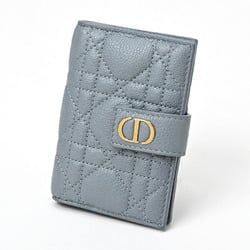 Christian Dior Dior Caro Dandelion Card Holder S5157UWHC_M81B Cannage Calfskin Blue Gray S-156399