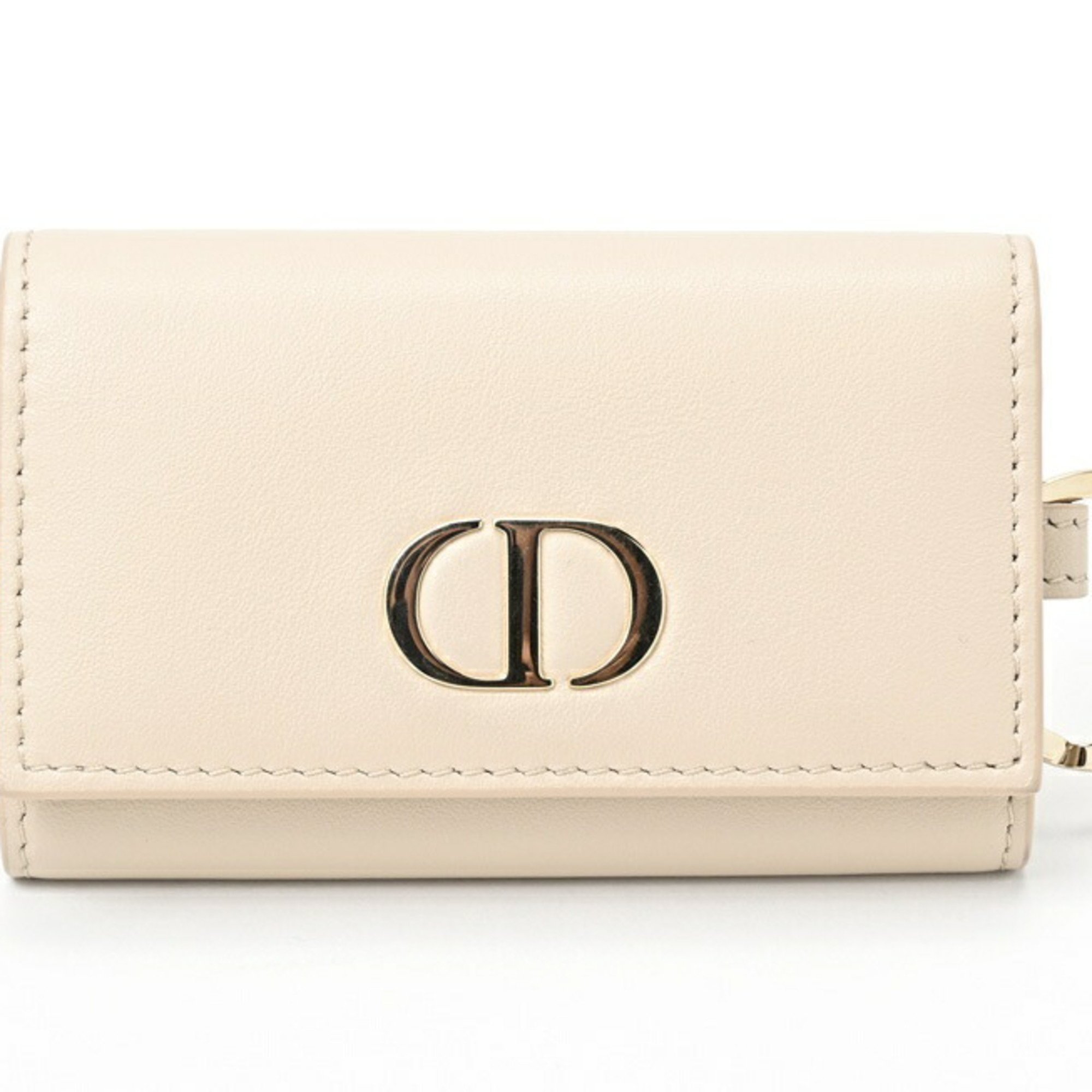 Christian Dior Dior DIOR Montaigne 4-ring key case leather light beige S-156345