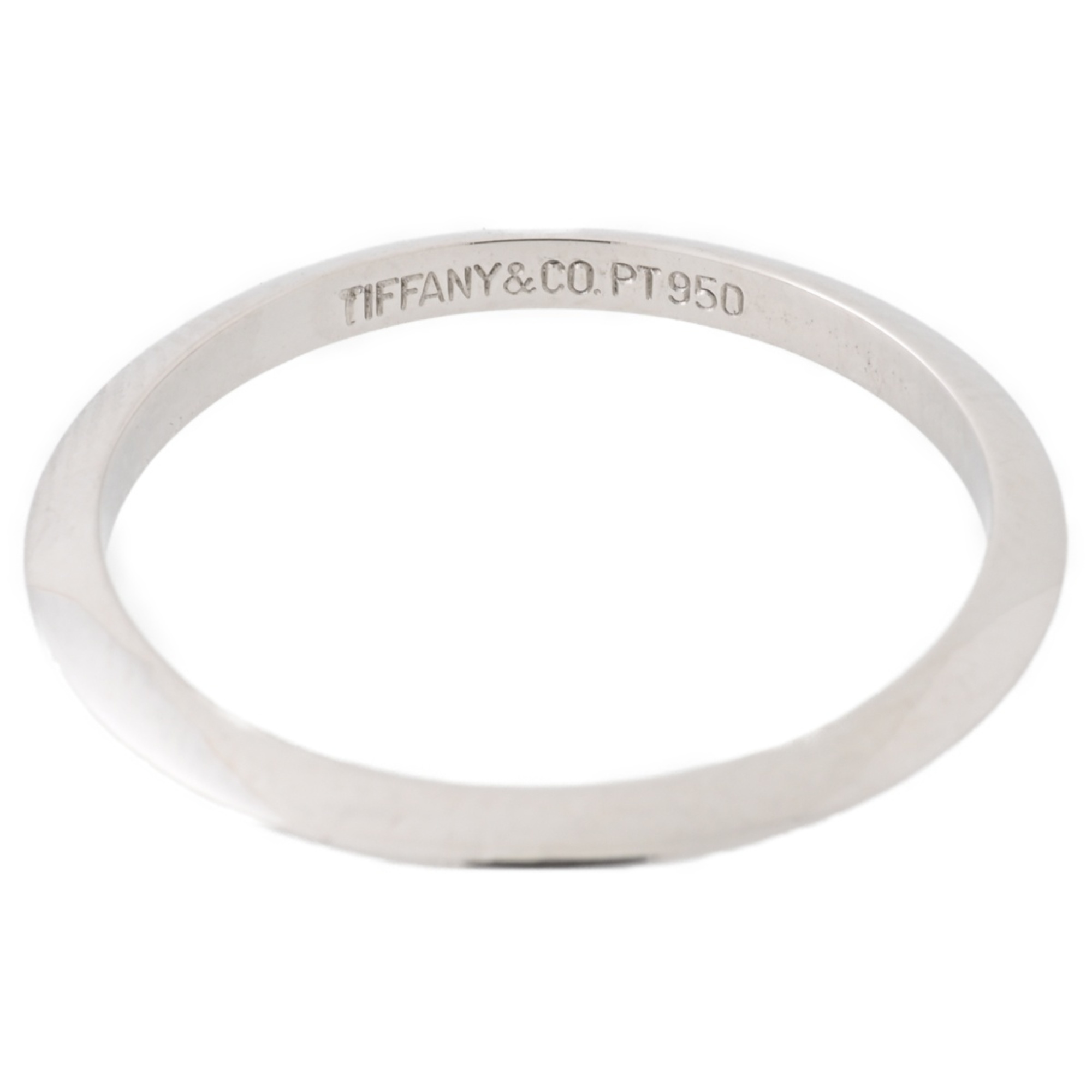 Tiffany & Co. Knife Edge Band Ring Pt950 L-156065