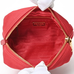 PRADA Pouch 1NA175 Canvas Red E-156328