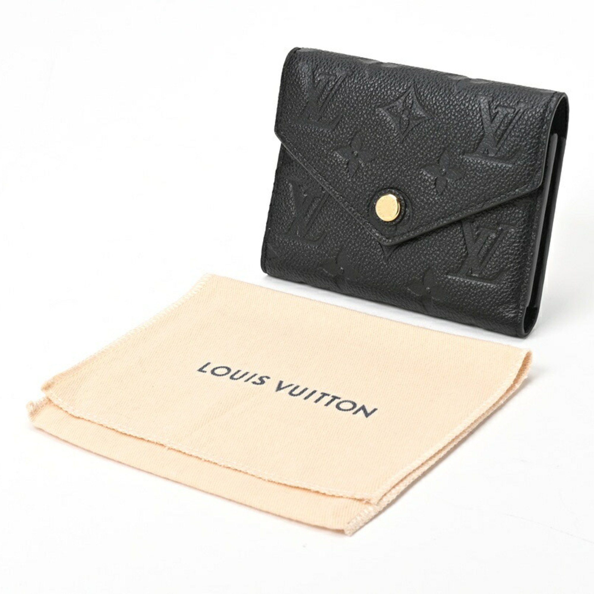 Louis Vuitton LOUIS VUITTON Portefeuille Victorine M64060 Monogram Empreinte Noir S-156499