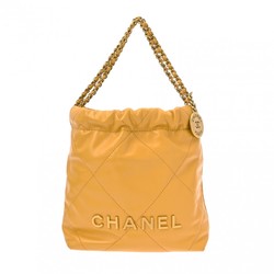 CHANEL Chanel 22 Chain Shoulder Yellow AS3980 Women's Shiny Calfskin Bag