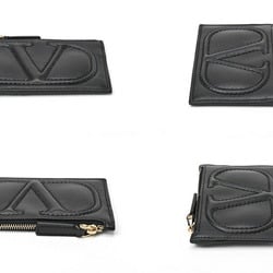 Valentino VALENTINO V Sling Card Case Coin Holder 1W9P0S76TTD Leather Black E-156423