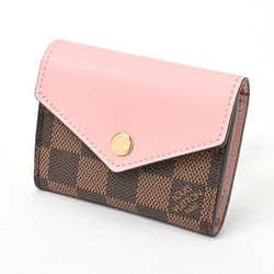 Louis Vuitton LOUIS VUITTON Portefeuille Zoe Tri-fold Wallet N60167 Damier Rose Ballerine S-156456