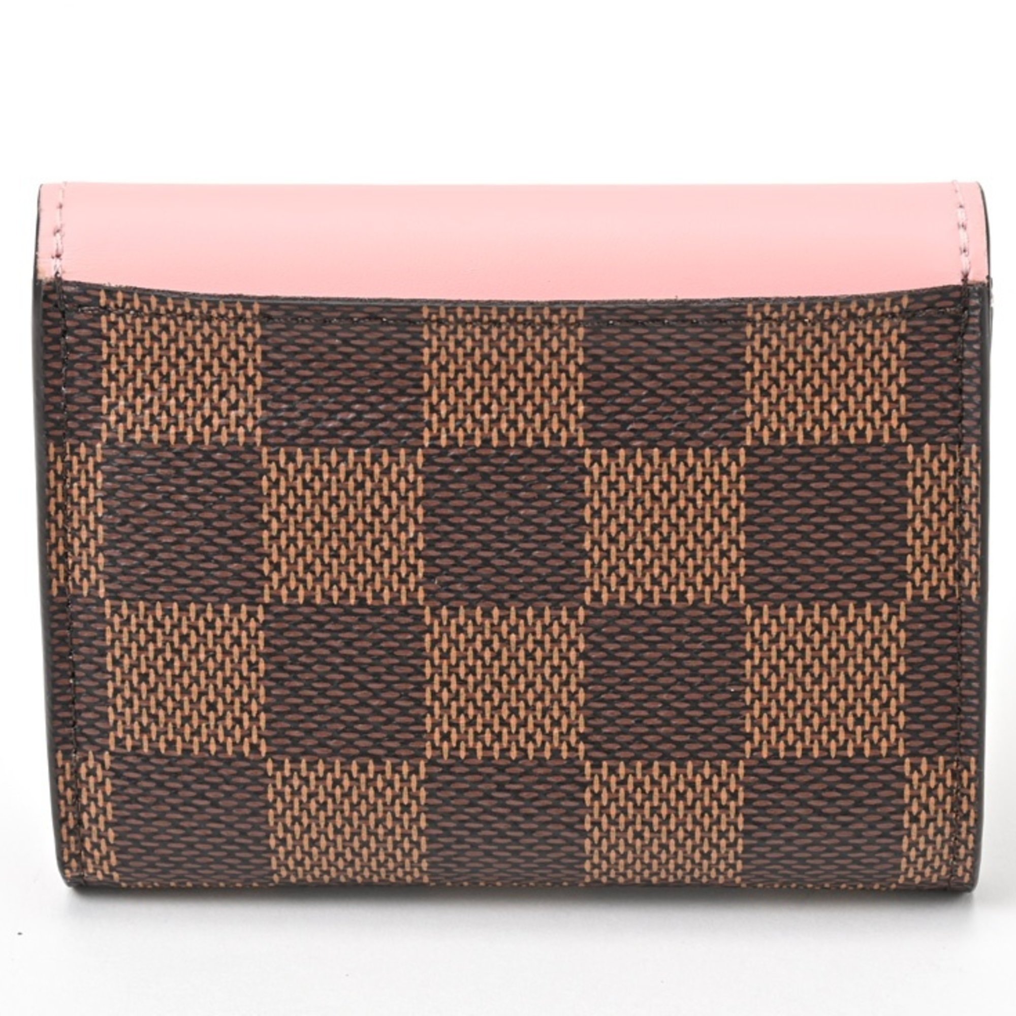 Louis Vuitton LOUIS VUITTON Portefeuille Zoe Tri-fold Wallet N60167 Damier Rose Ballerine S-156456