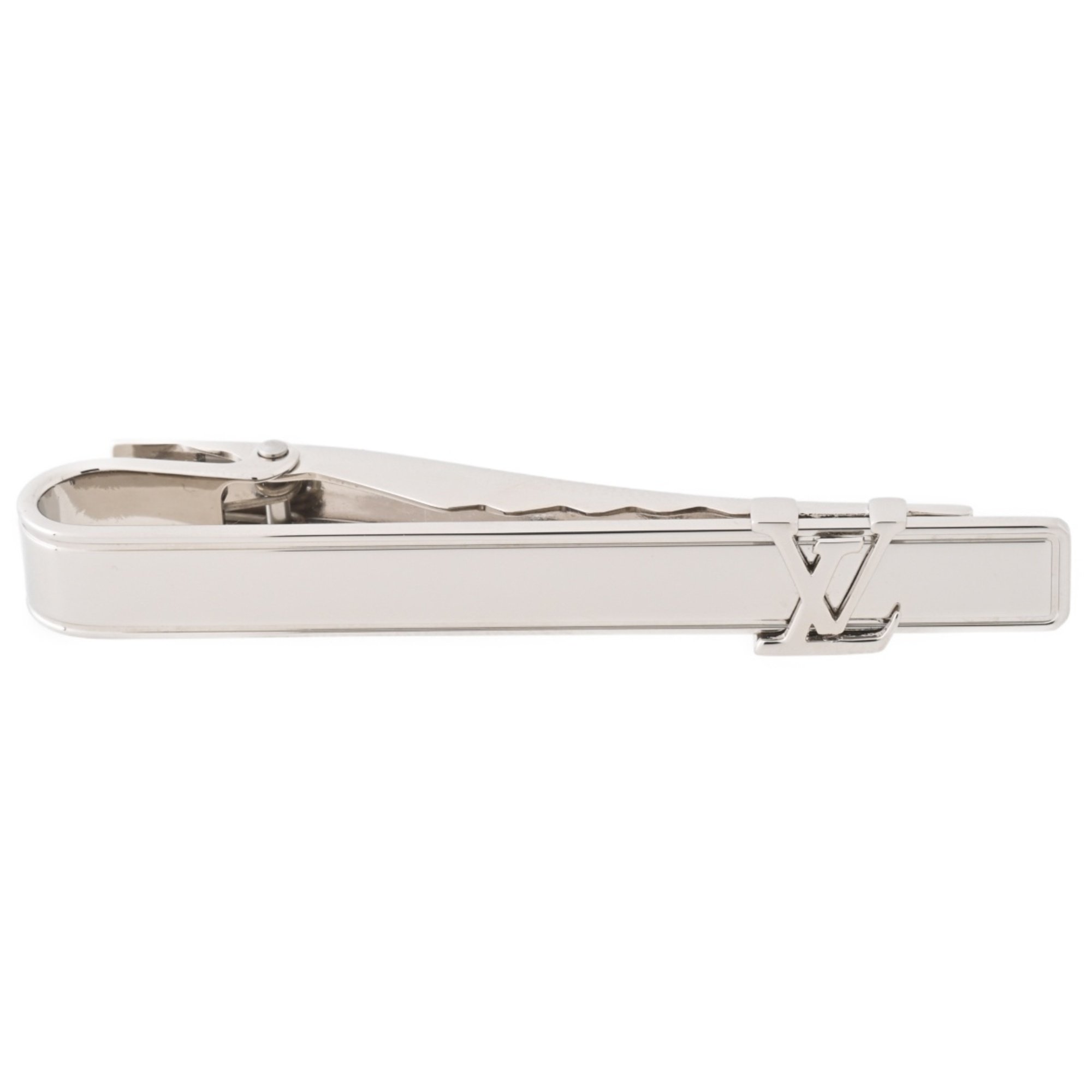 LOUIS VUITTON Tie Clip Pan Scravate LV Initial M61981 Metal Silver S-155919