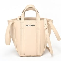 BALENCIAGA Everyday 2.0 XS North South Shoulder Tote 672793 Kataoshi Leather Beige E-156421