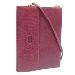 Cartier shoulder bag for women, Bordeaux leather