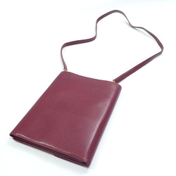 Cartier shoulder bag for women, Bordeaux leather