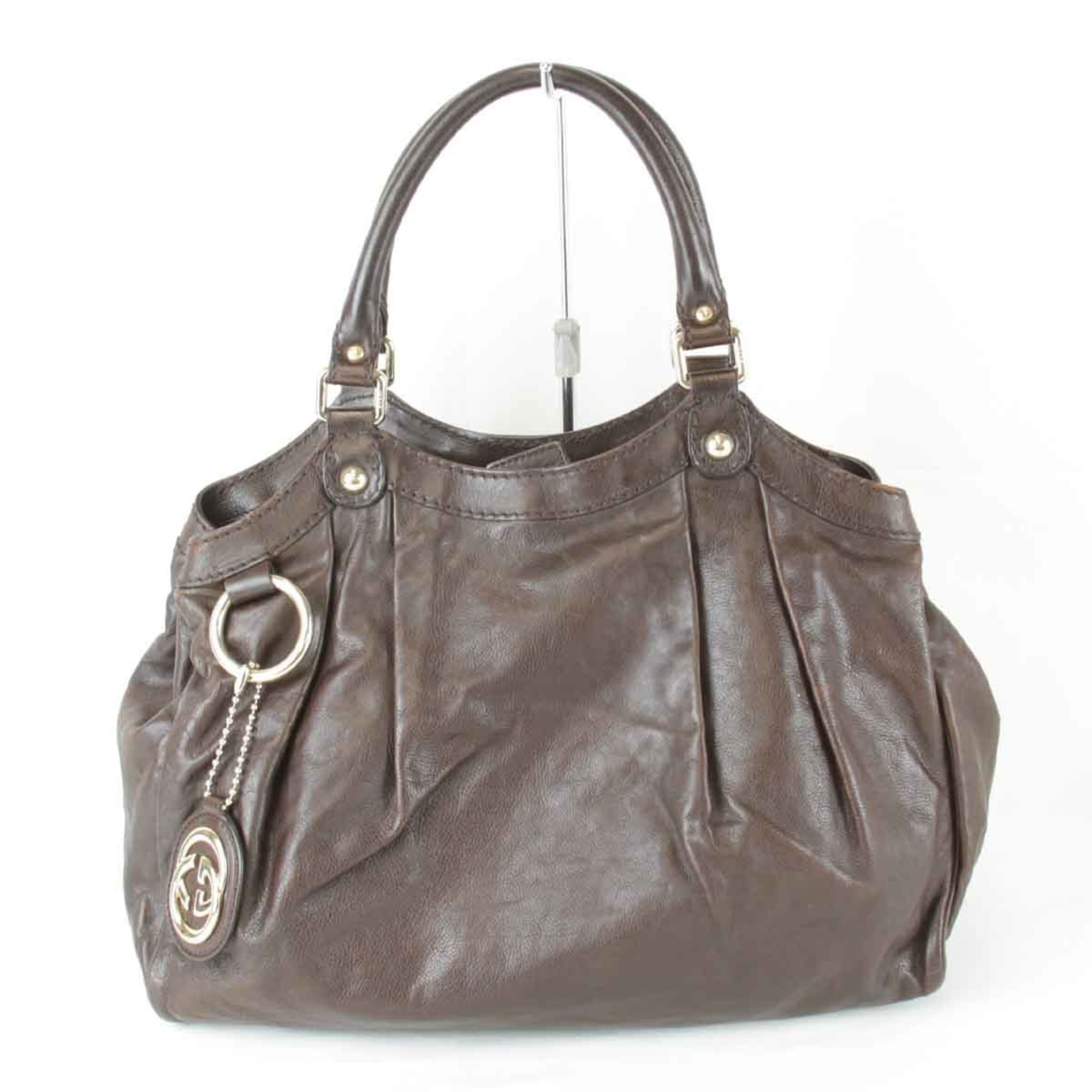 GUCCI Sukey 211944 001013 Handbag Leather Brown Women's