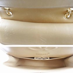 CHANEL Chanel Matelasse Chain Shoulder Bag Lambskin Beige Women's