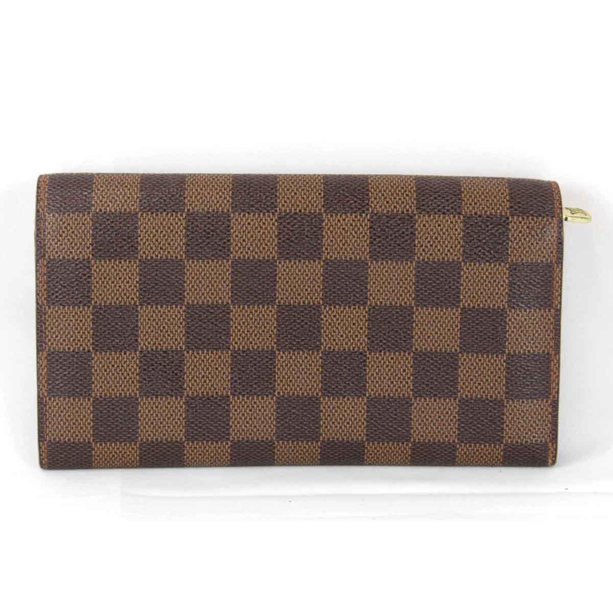 LOUIS VUITTON Louis Vuitton Portefeuille Sarah N61734 Long Wallet Damier Canvas Brown Women's