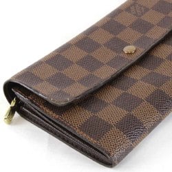 LOUIS VUITTON Louis Vuitton Portefeuille Sarah N61734 Long Wallet Damier Canvas Brown Women's