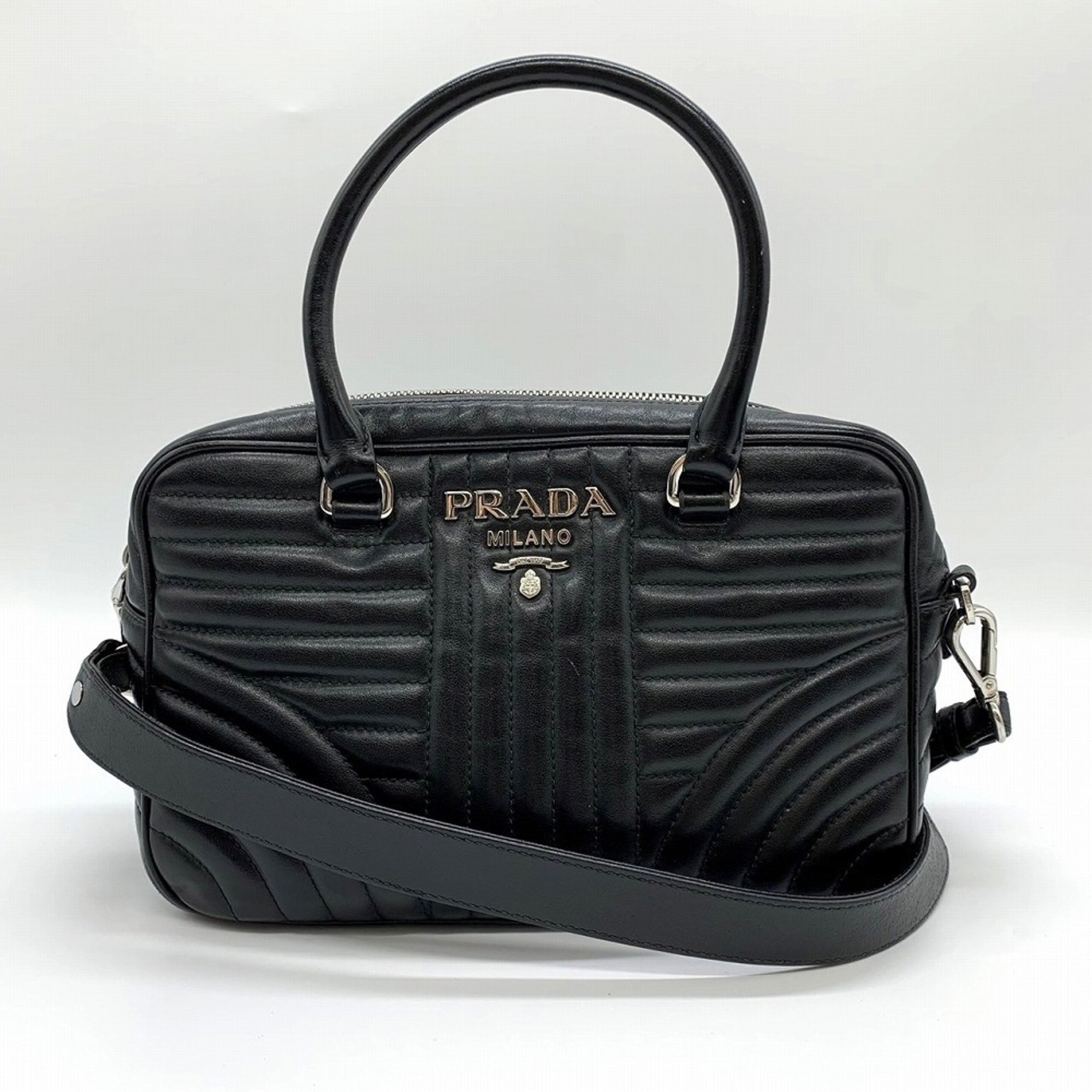 PRADA Prada handbag shoulder bag 2way leather black women's fashion IT7DM1T9617F