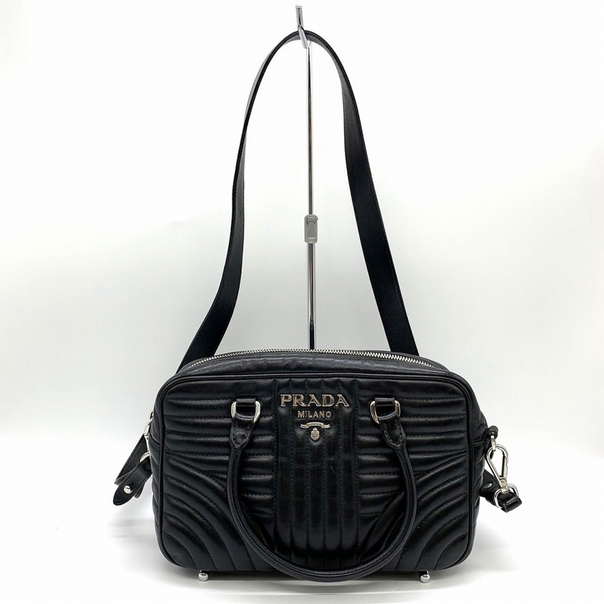 PRADA Prada handbag shoulder bag 2way leather black women's fashion IT7DM1T9617F